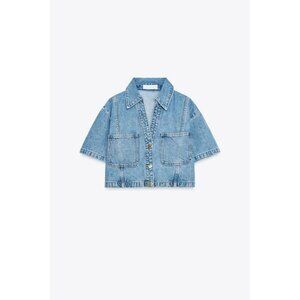 ZARA Z1975 SHORT DENIM SHIRT